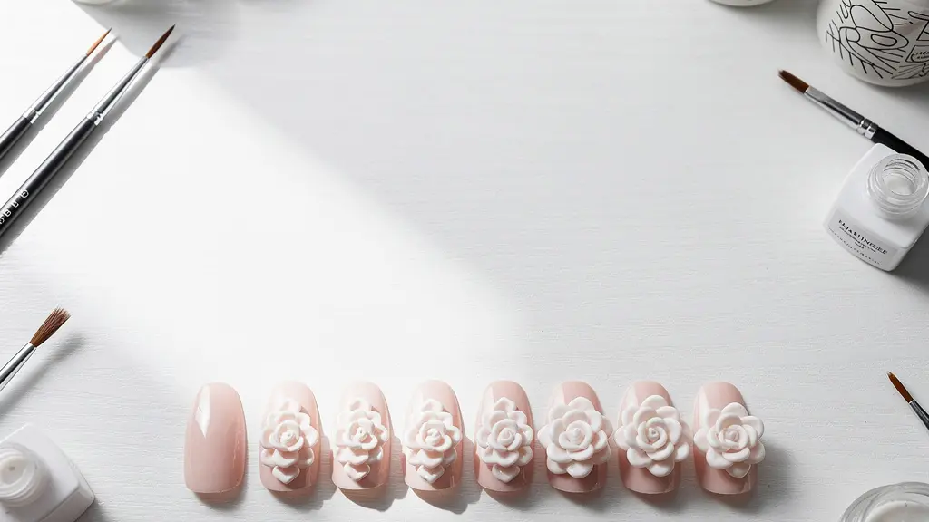 Step-by-step demonstration of bead stacking method for creating dimensional flower height