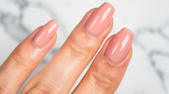 Professional gel manicure with mirror-like shine and perfect application