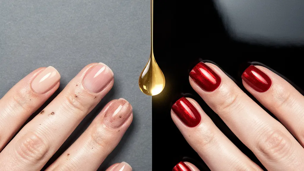 Close-up of cuticle oil being applied to restore gel nail shine