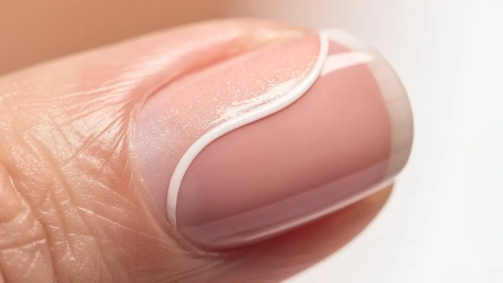Extreme close-up of cuff manicure technique at the cuticle line