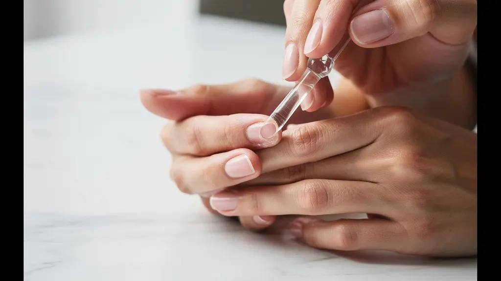 Professional nail care demonstration showing safe cuticle removal techniques