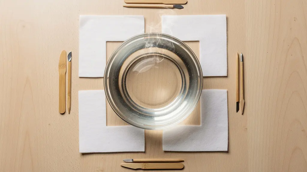 Professional nail removal setup with warm water bath method