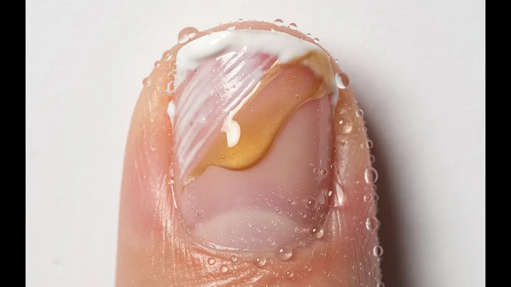 Macro shot showing proper layering of cream then oil on cuticles for optimal absorption