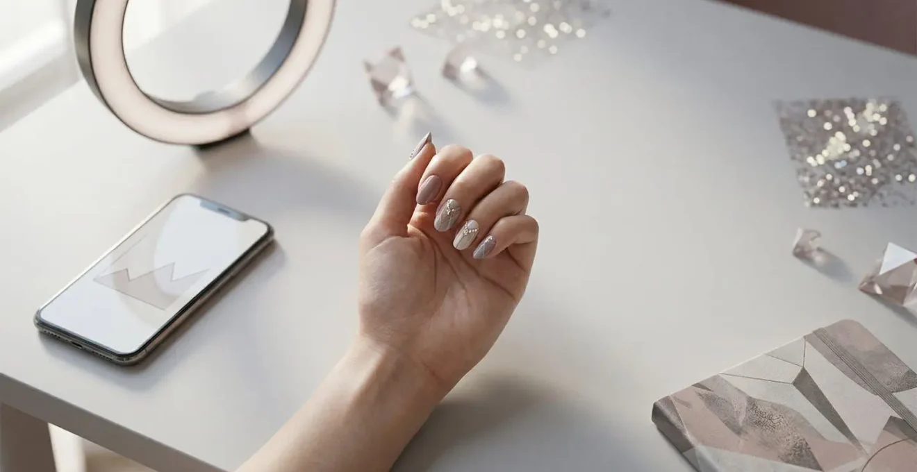 Professional nail art photography setup revealing the disconnect between artistic quality and social media performance